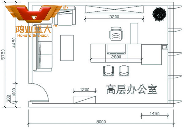 高性價比辦公家具定做平面圖